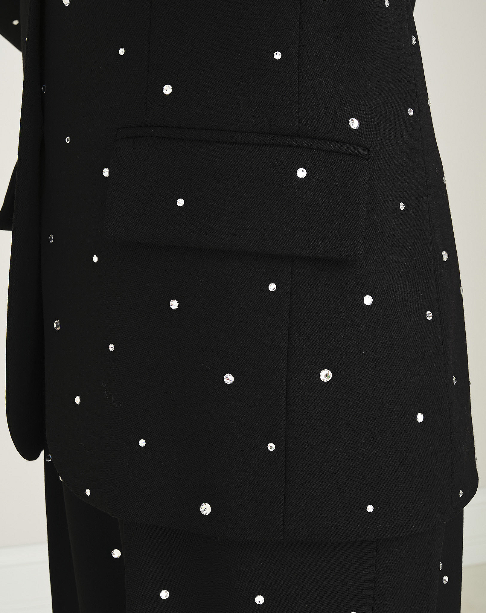 Miu Miu - Black Crystal Embellished Suit / Blazer Jacket & Pants